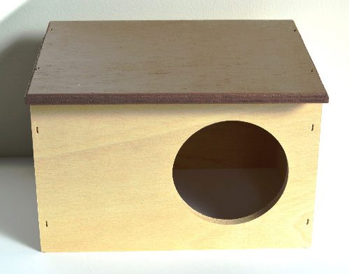 Huisje cavia hout 24 x 20 x 16 cm