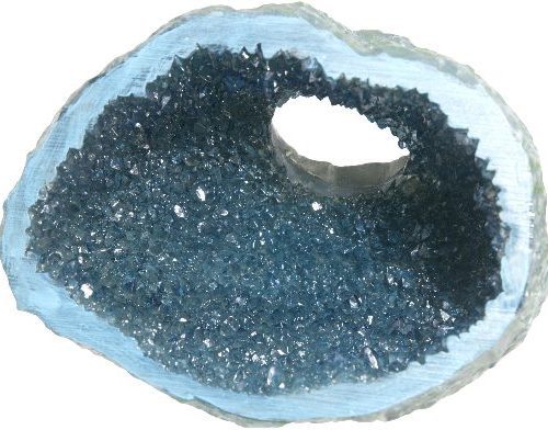 Geode saffier blauw 12 x 9 x 9.5 cm