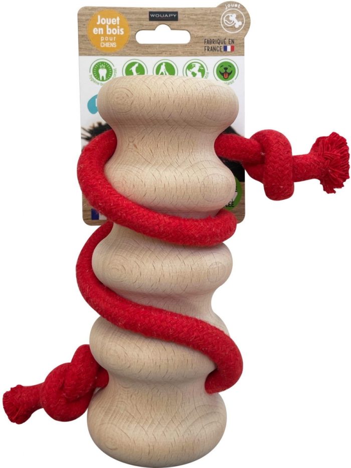 Wouapi speelgoed hout + touw 18 cm