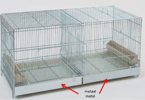 Cova 90*40*45CM kweekkooi metaal met 2 voordeuren