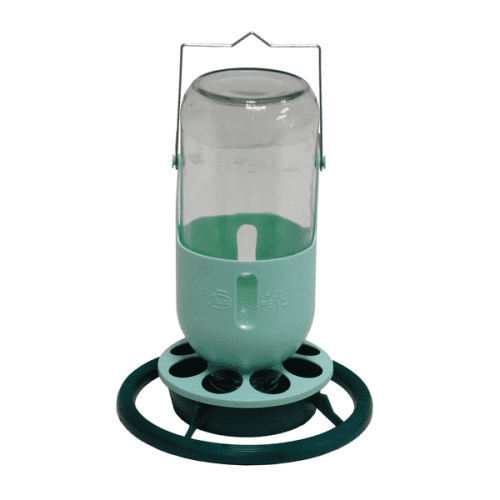 MIJNLAMP GLAS FAUNA MET DRINKFLES 1L GROEN