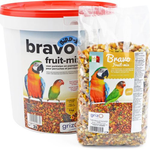 BRAVO FRUIT-MIX GROF VOOR PARKIETEN EN PAPEGAAIEN zak 1 kg