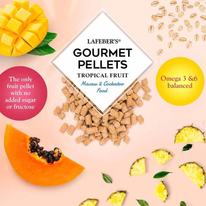 LF52660 TROPICAL FRUIT GOURMET PELLETS ARA 567G